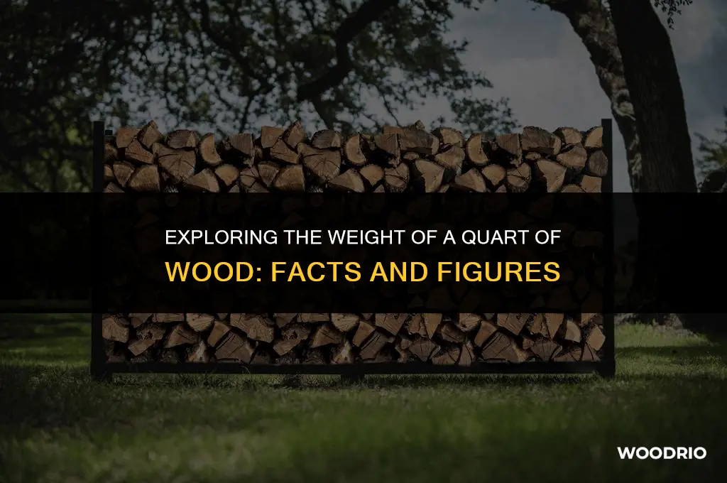 how much does a quart of wood weigh