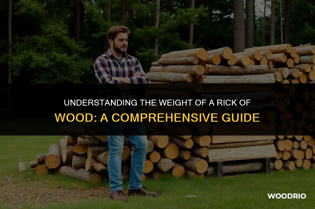 how much does a rick of wood weigh