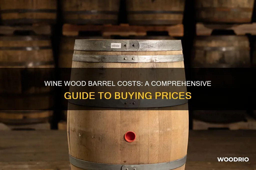 how much does a wine wood barrel cost to buy