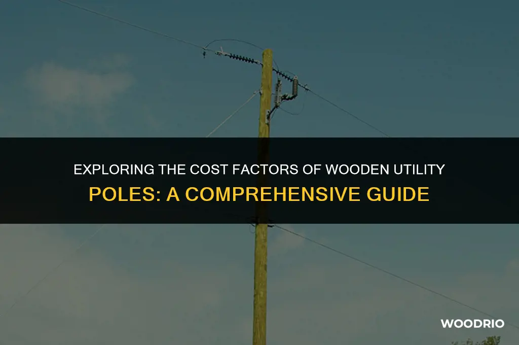 how much does a wooden utility pole cost