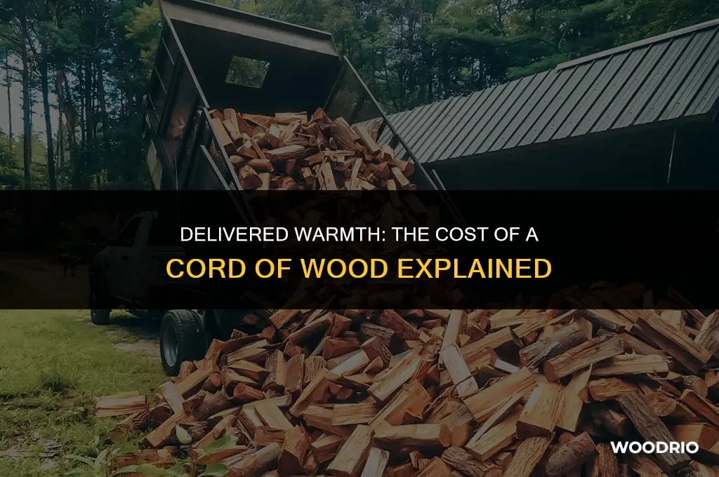 how much for a cord of wood delivered