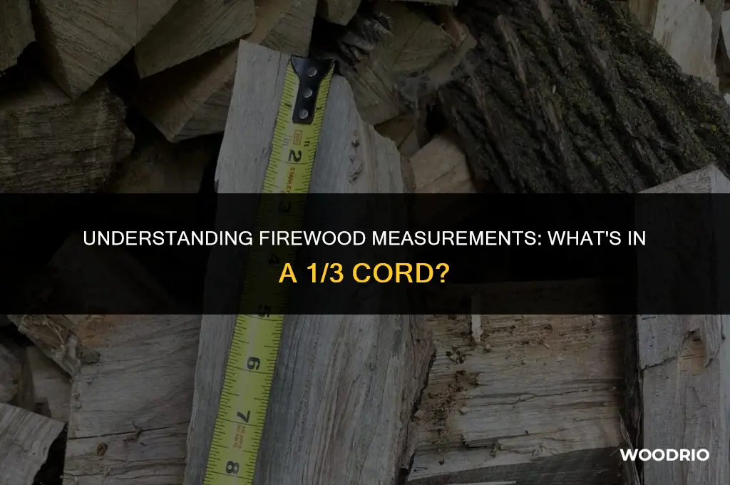 how much is 1 3 cord of wood