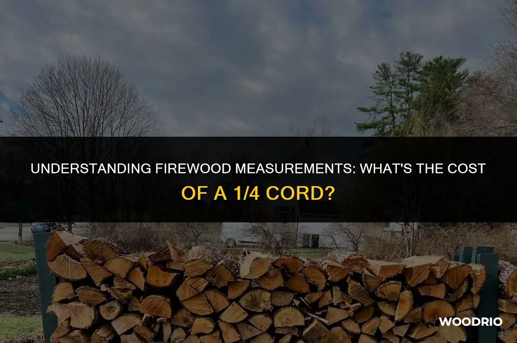 how much is 1 4 cord of wood