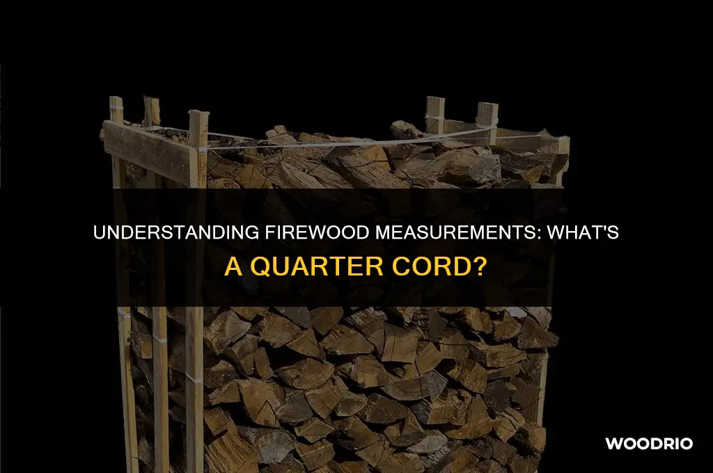 how much is a quarter of a cord of wood