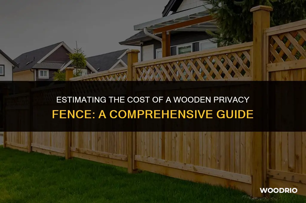 how much is a wooden privacy fence