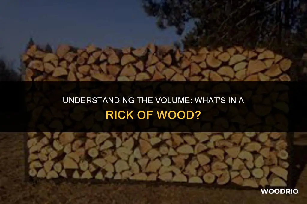 how much is in a rick of wood
