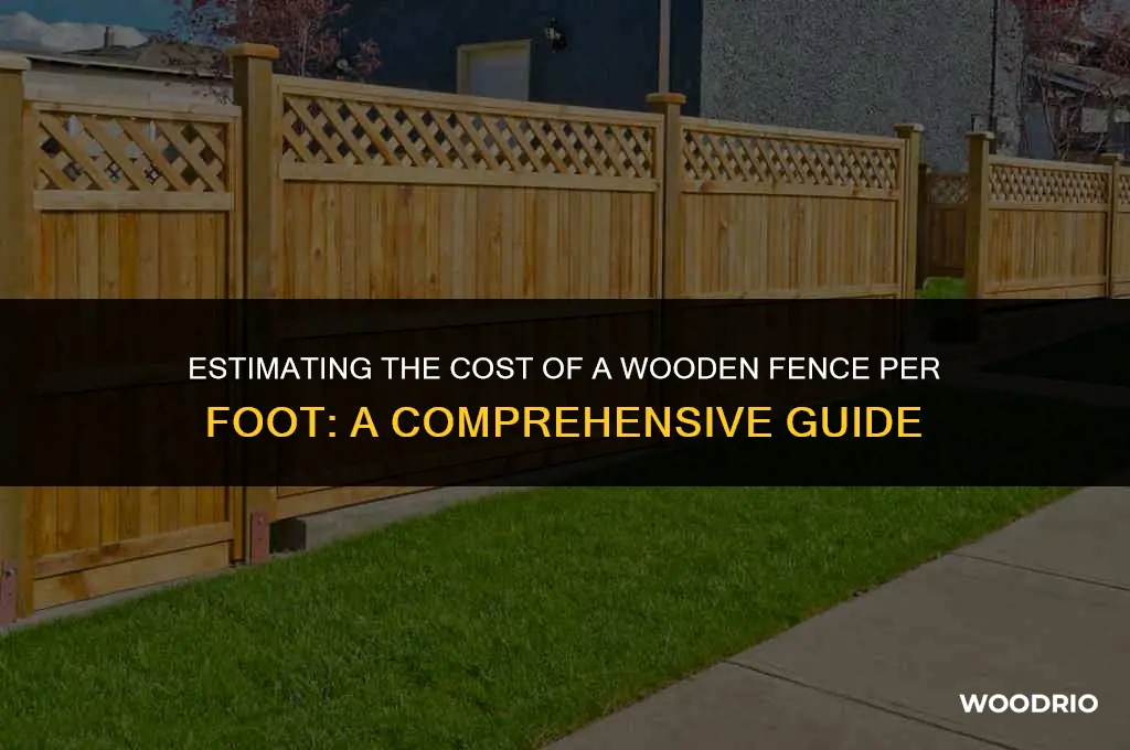 how much is wood fence per foot
