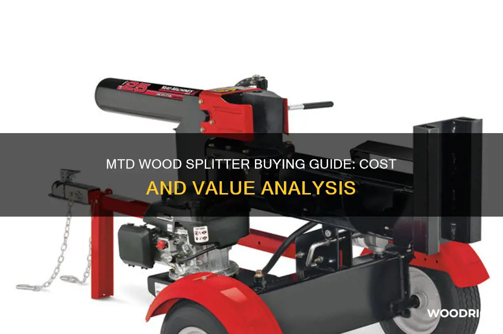 how much to buy mtd wood splitter