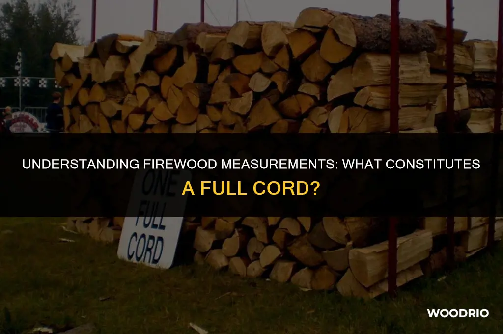 how much wood is a full cord