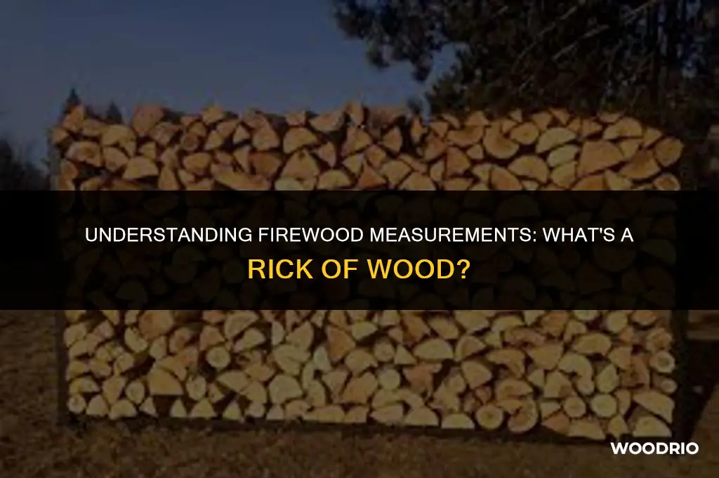 how much wood is a rick of firewood
