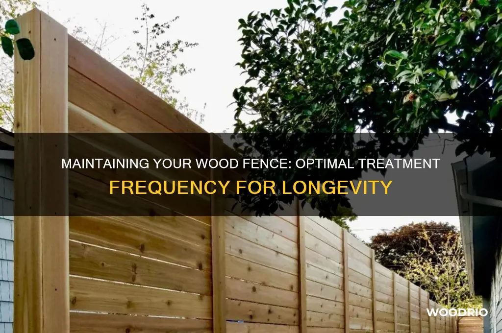 how often do you need to treat a wood fence
