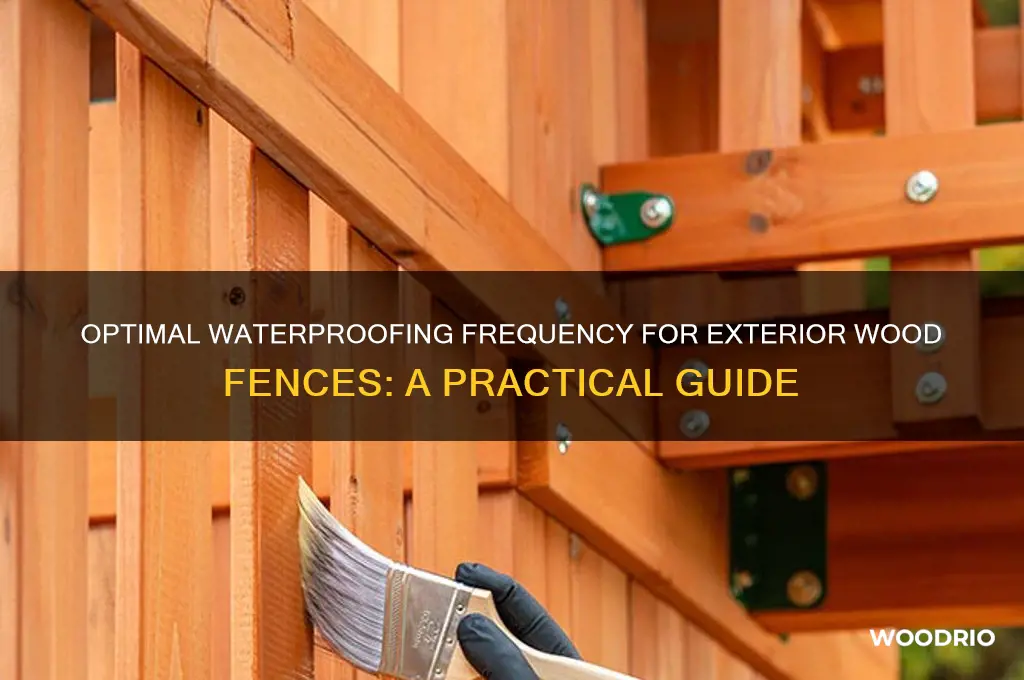 how often should exterior wood fence have waterproofing applied