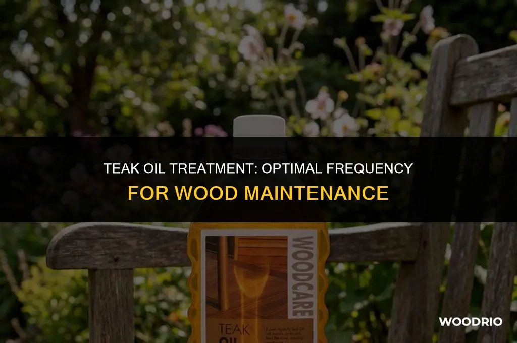 how often should wood be treated with teak oil