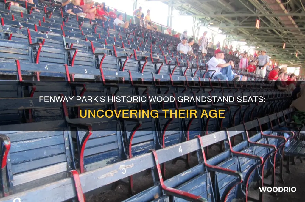 how old are the wood grandstand seats at fenway park