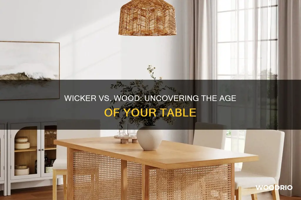 how old is a wicker over wood table