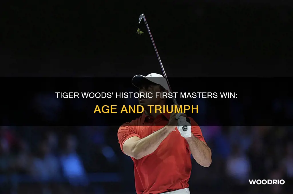how old was tifer woods whwn he won first masters