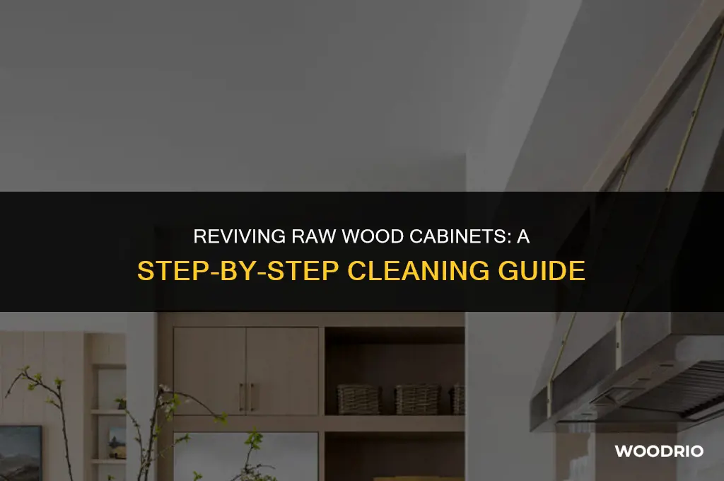 how should i clean my raw wood cabnets