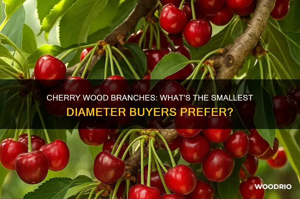 how small in diameter will people buy cherry wood branches