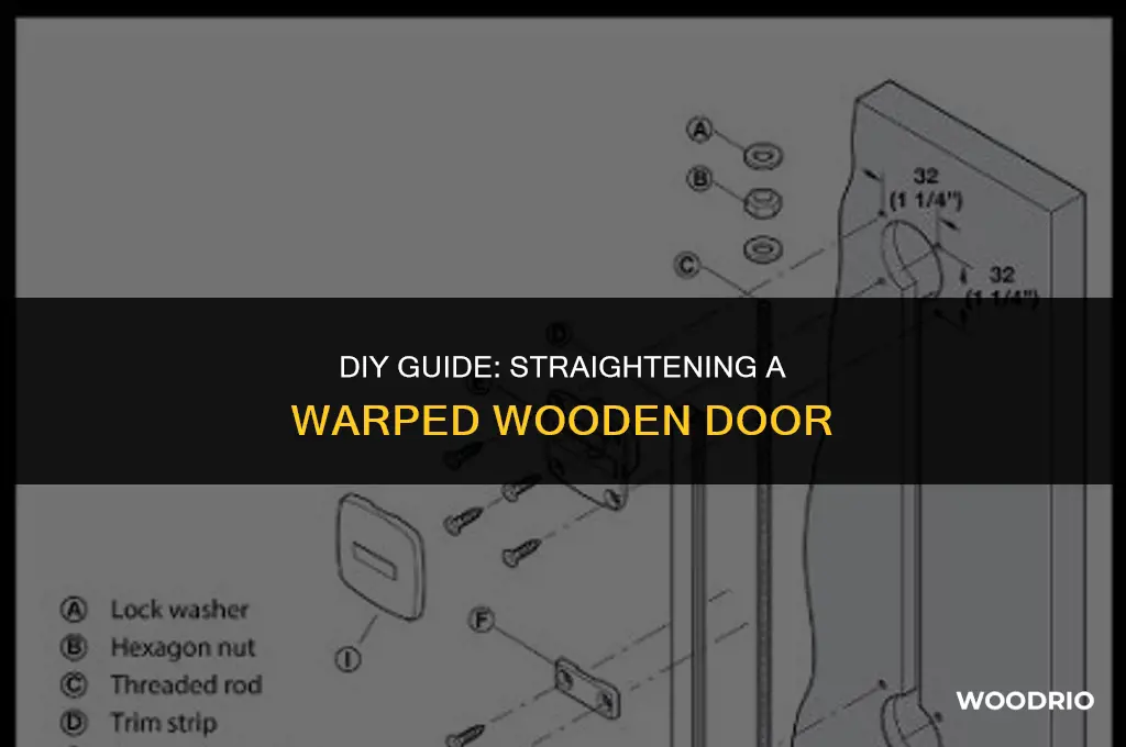 how straighten a wooden door