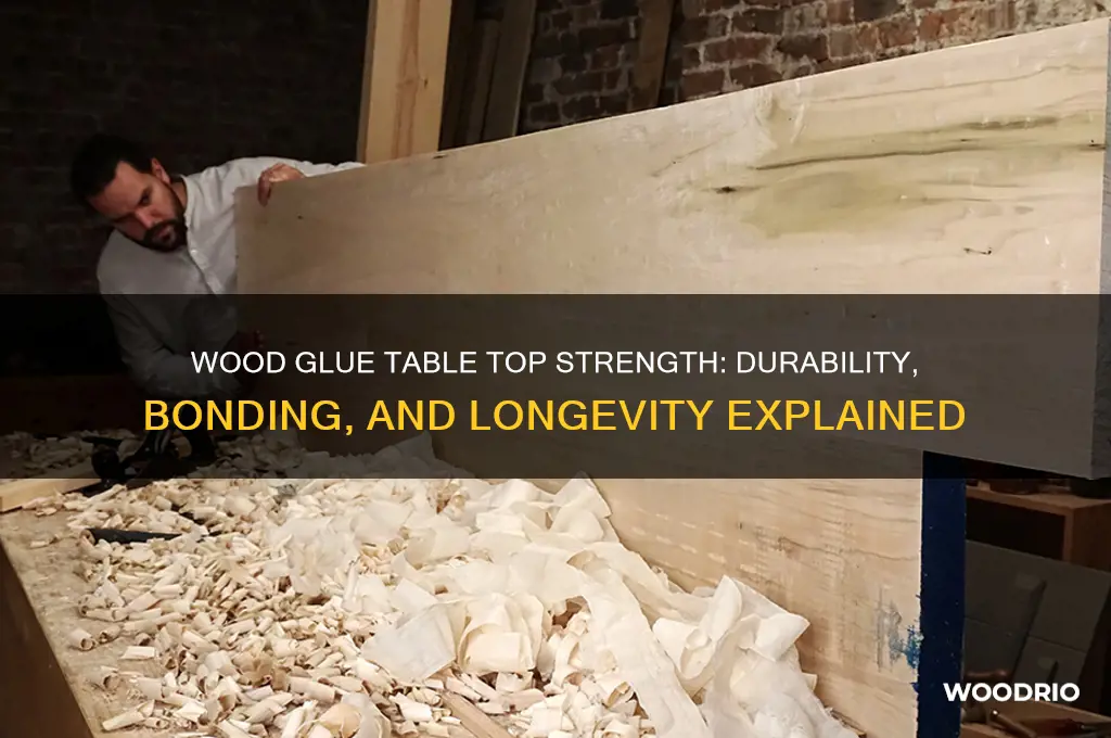 how strong is wood glue table top