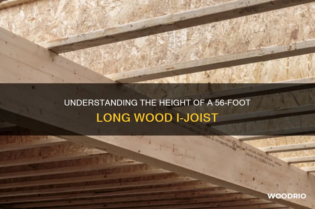 how tall 56 foot long wood i joist