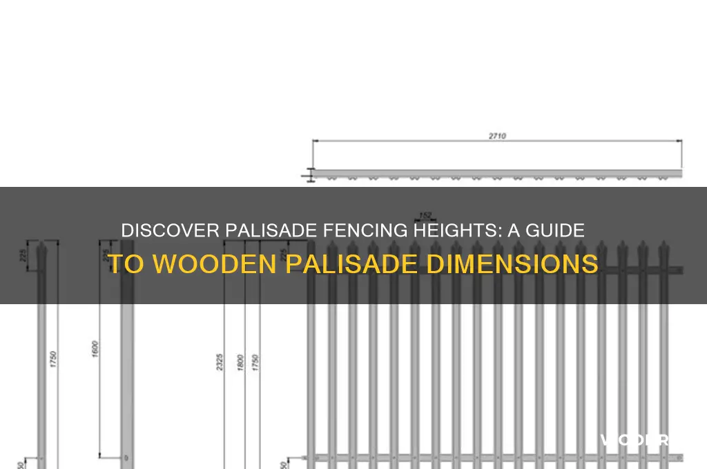 how tall are palisade the wooden fencing