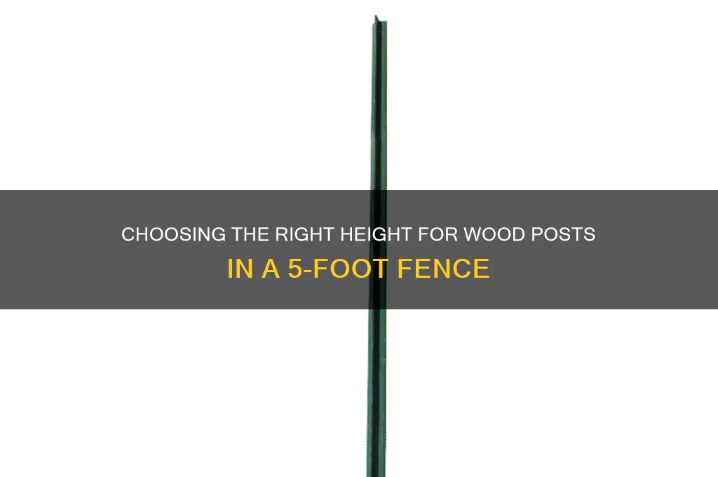 how tall of wood post for 5 foot fence