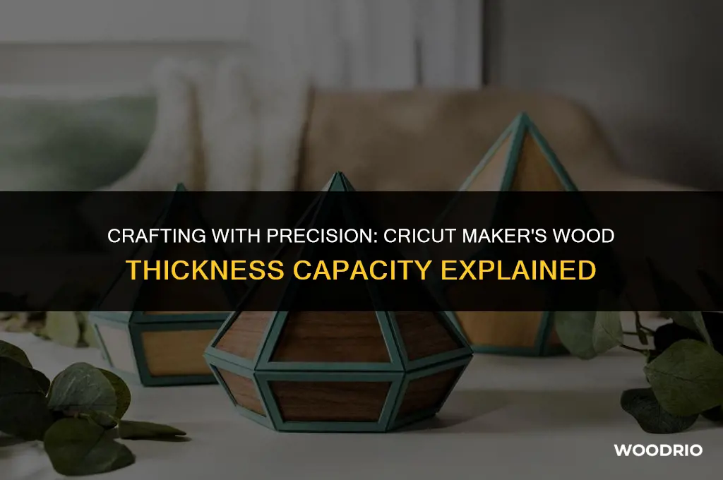 how thick of wood will cricut maker hold