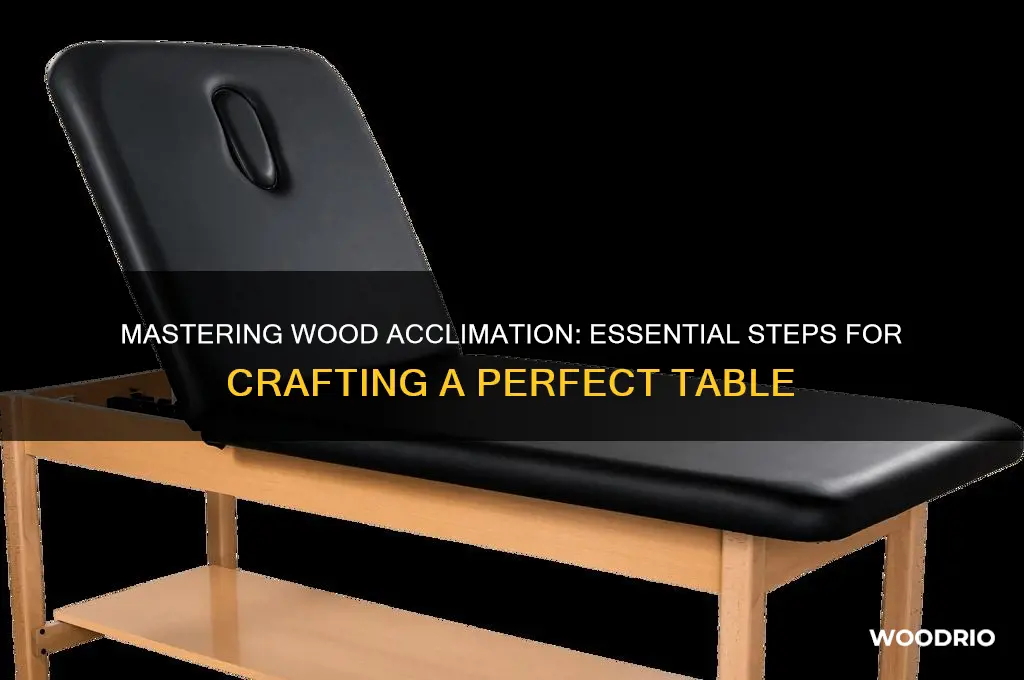 how to acclimate wood for a table