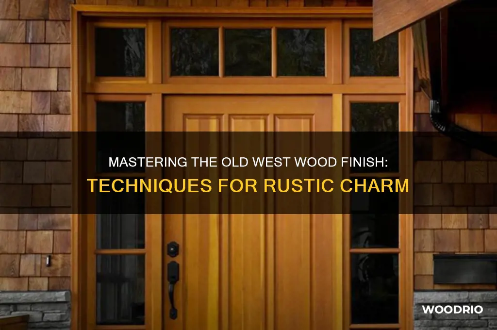 how to achieve an old west finish on wood