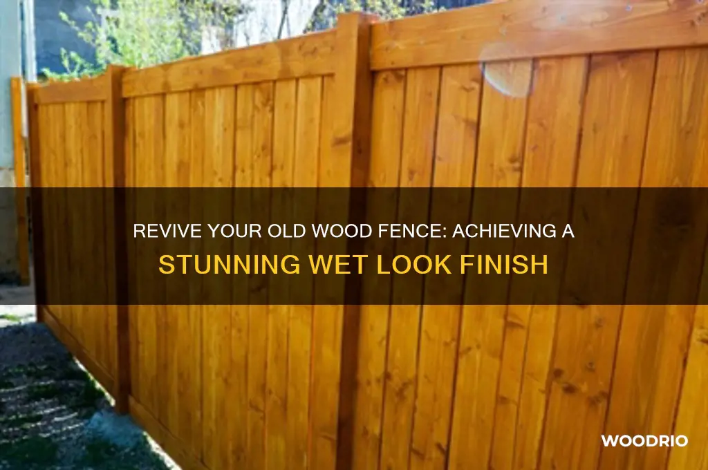 how to achieve wet look on old wood fence