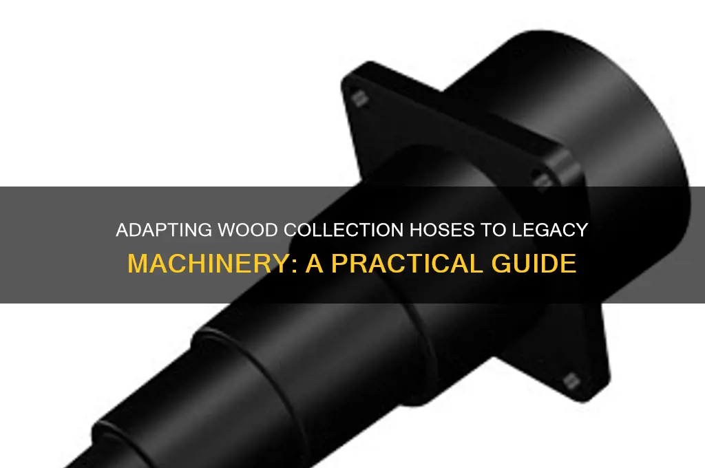 how to adapt wood collection hose to old machine
