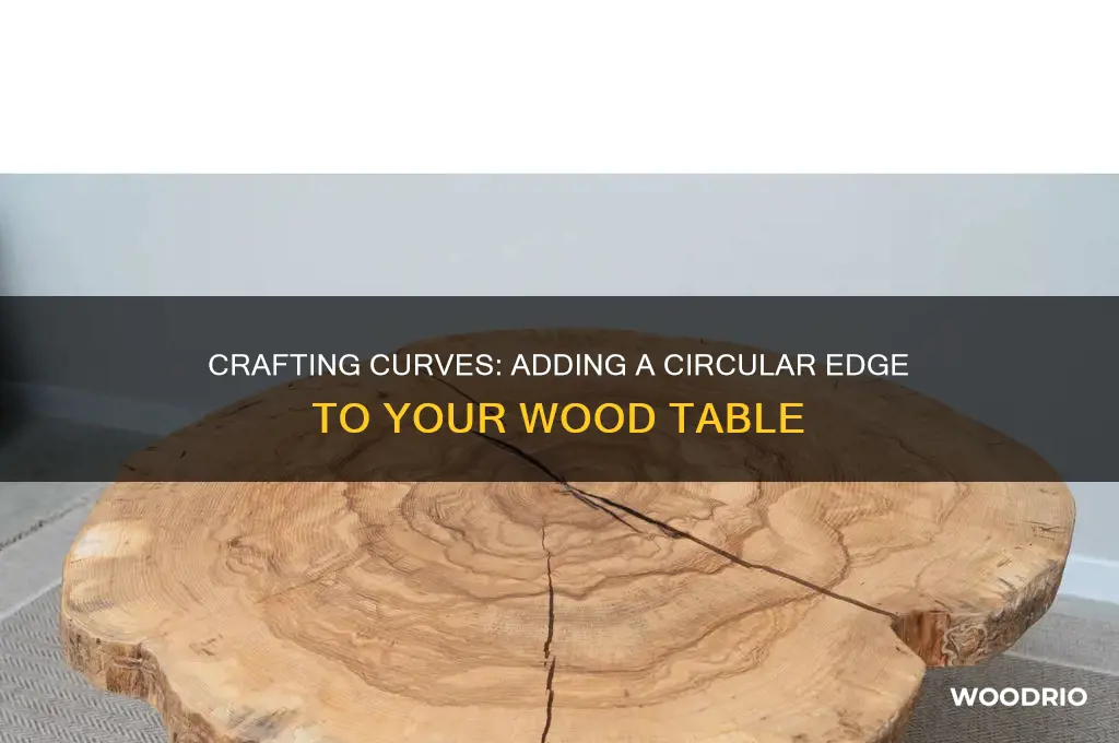 how to add a circular edge to wood table