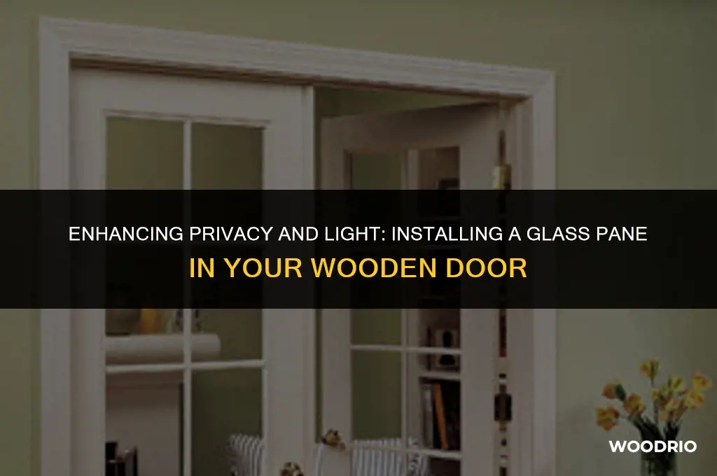 how to add a glass pane to a wood door