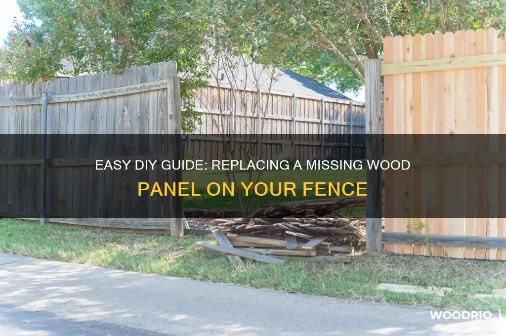 how to add a missing wood panel on fence