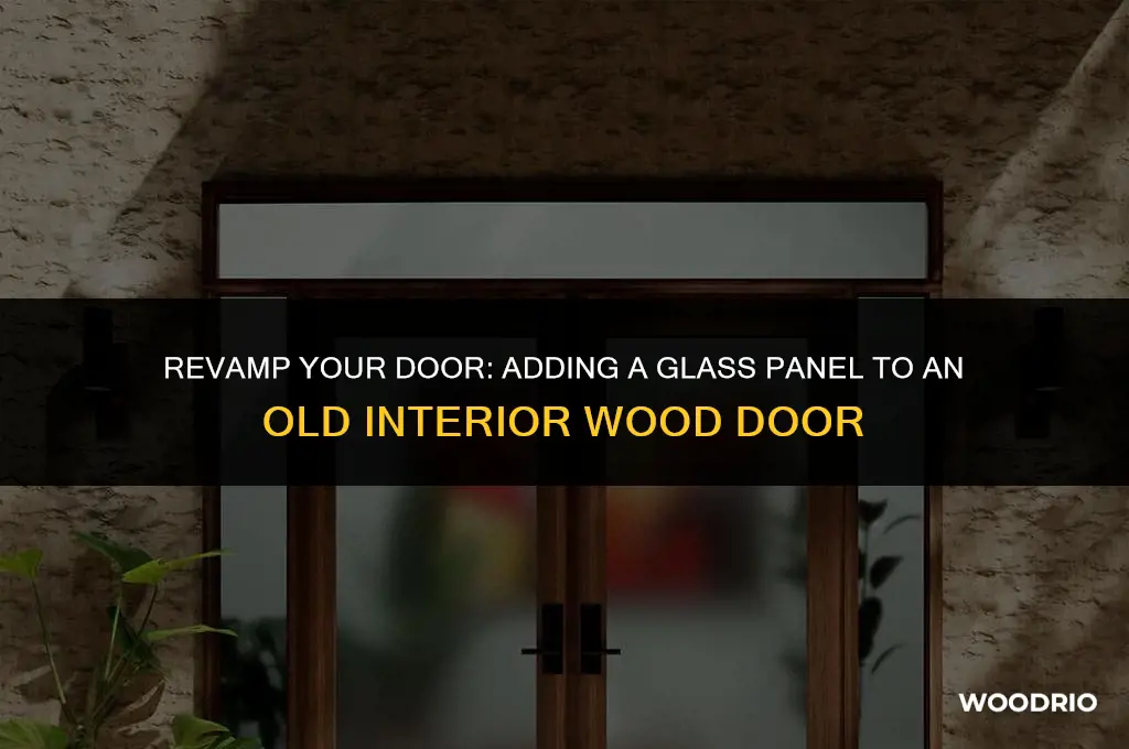 how to add glass panel to old interior wood door