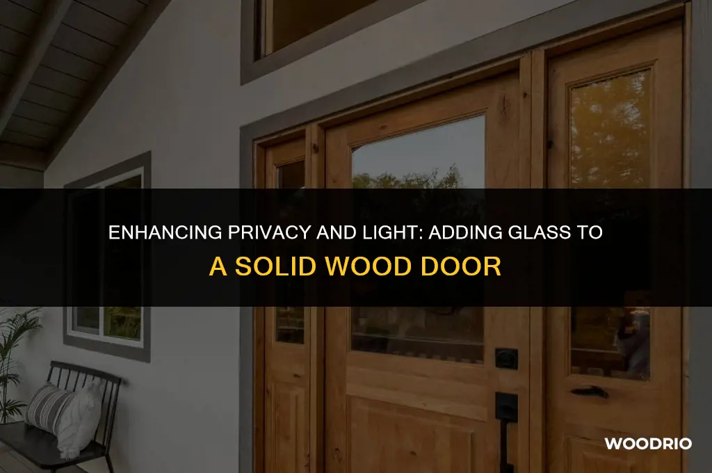 how to add glass to a solid wood door
