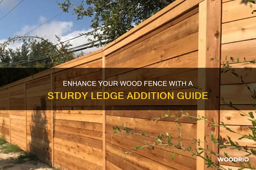 how to add ledge to wood fence