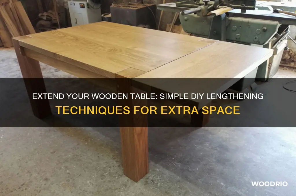 how to add length to wooden table