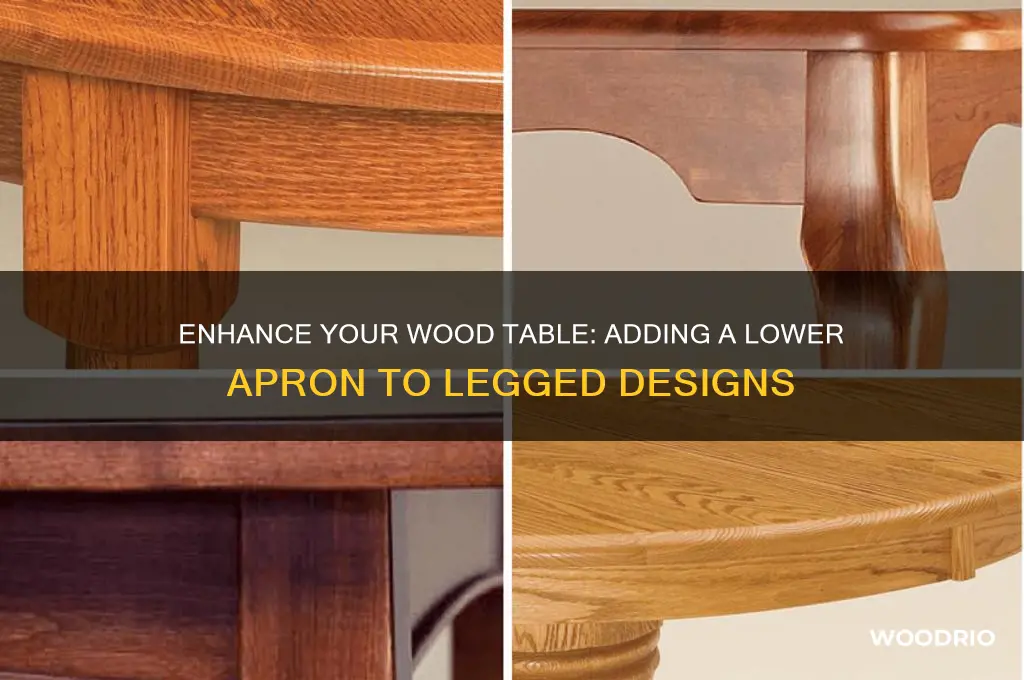how to add lower apron to wood table with legs