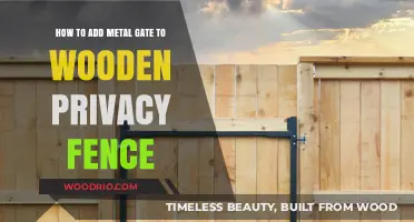 Enhance Your Wooden Privacy Fence with a Sturdy Metal Gate