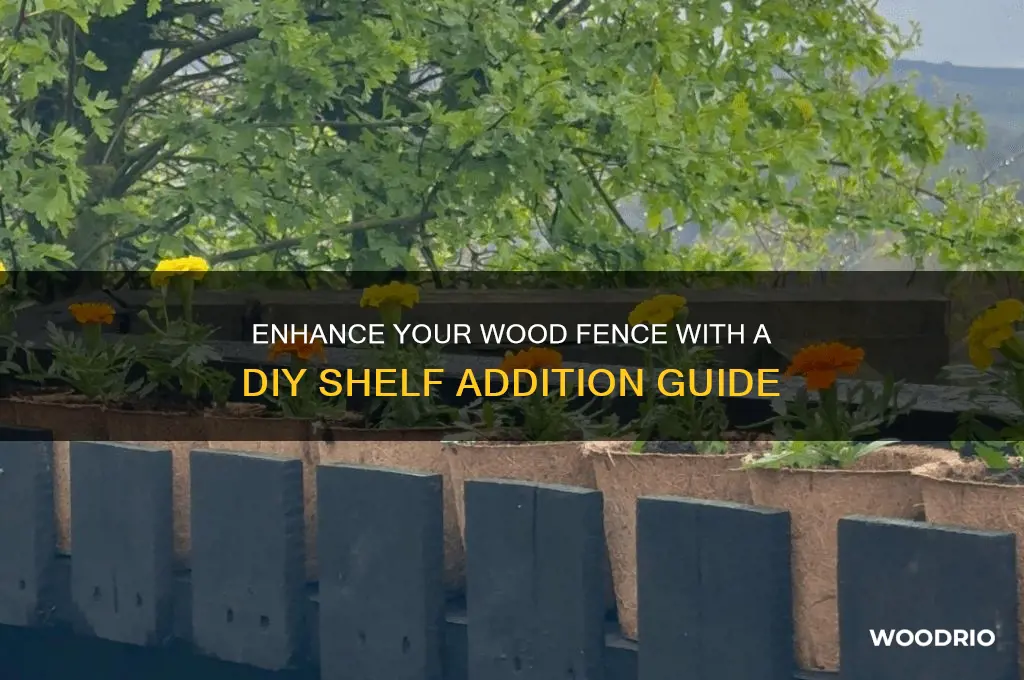 how to add shelf to wood fence