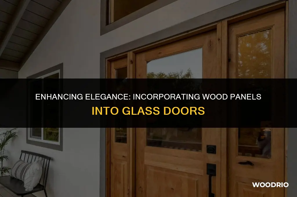 how to add wood panel into glass door