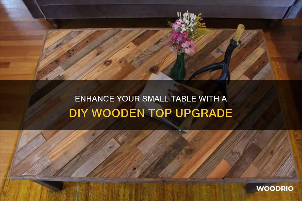 how to add wood to the top of small table