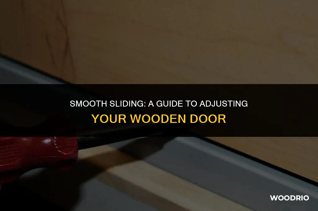 how to adjust a sliding wooden door