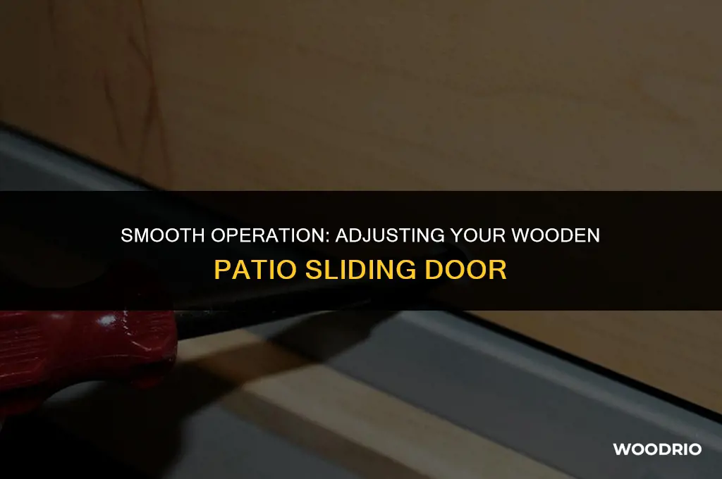 how to adjust a wooden patio sliding door