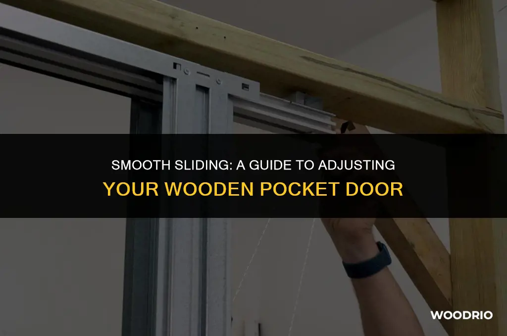 how to adjust a wooden pocket door