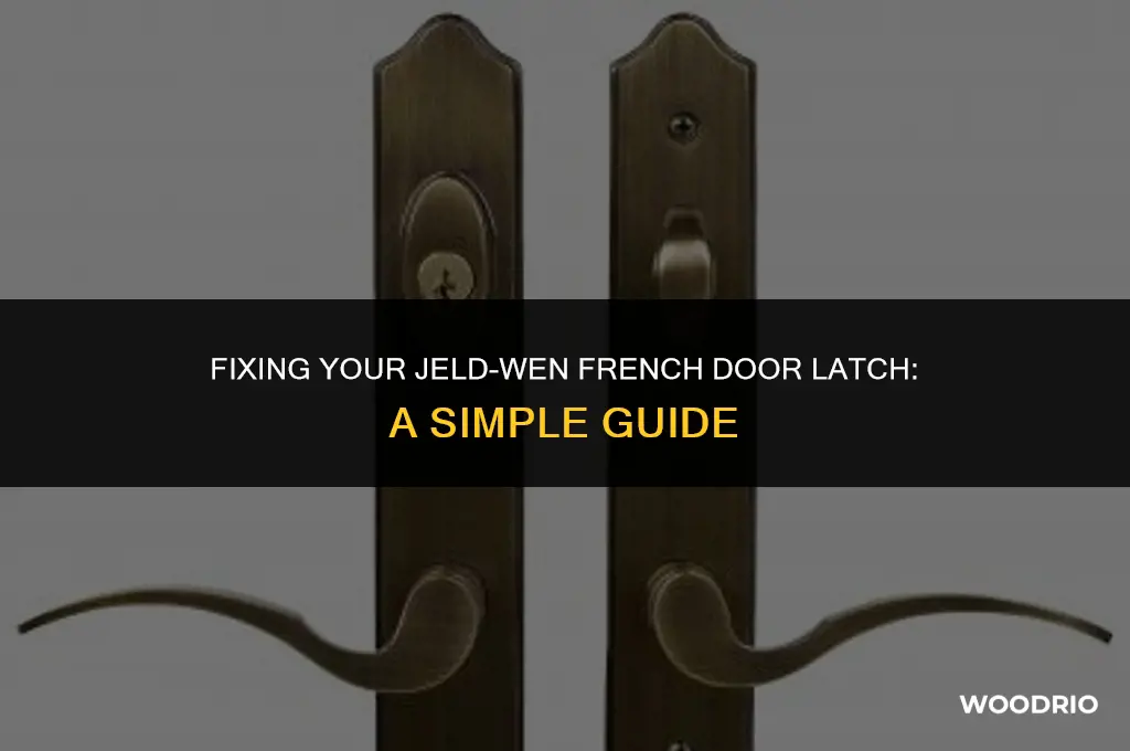 how to adjust jeldwen french sliding wood door latch