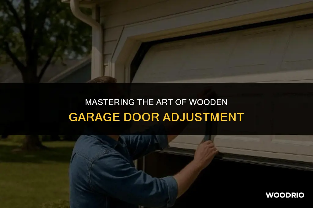 how to adjust wooden garage door