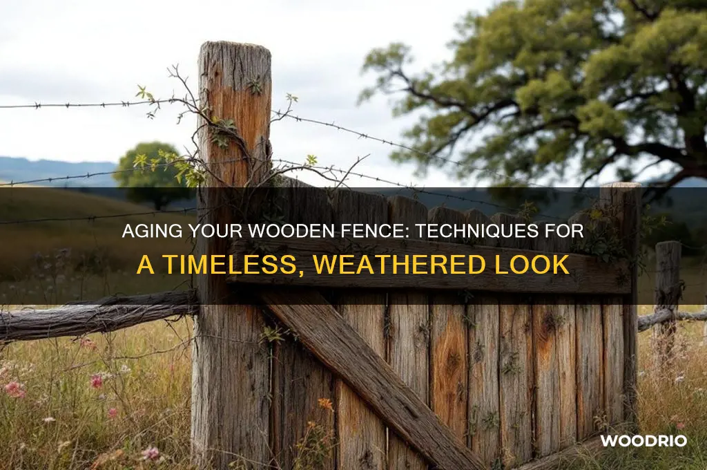 how to age a wooden fence